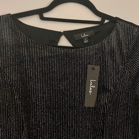 Long sleeve sparkle mini dress - Picture 2 of 2